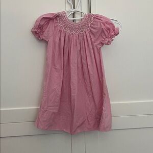 Pink Smocked Kids Dress